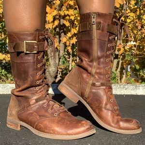Brown Timberland Waterproof Lace-Up Boots